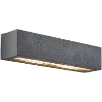 LINDBY Wandlampe Nellie, grau, Beton, 35,3 cm breit