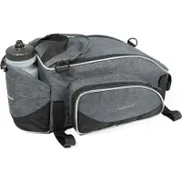 Haberland Gepäckträgertasche Flexibag L grau/schwarz, 39x17x23cm, 12 ltr,Klettb.