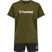 Hummel hmlPLAG SHORTS SET 6086 DARK OLIVE 152