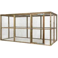 FATMOOSE Voliere CheeryChicken Cove aus Holz für Hühner - 363x179x183 cm