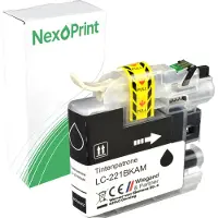 NexoPrint Druckerpatrone kompatibel zu Brother LC-221BK schwarz MFC-J 880 DW MFC-J 680 DW MFC-J 480 DW MFC-J 1180 DWT MFC-J 1170 DW