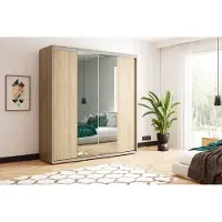 FURMEB Patryk Hojka FurMeb24 Schiebetrenschrank A3 20021562 cm â Sonoma Eiche - mit Spiegel