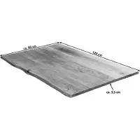 Casa Massiva Tischplatte 120x80 cm, naturfarben, Akazie massiv, 35 mm, stilvolle Baumkanten-Platte, pflegeleichtes Unikat