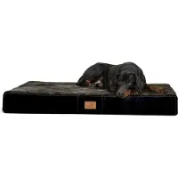 Tierlando Orthopädische Hundematte STUART ORTHO PLUS - Größe: 80x60cm | Farbe: 03 Schwarz