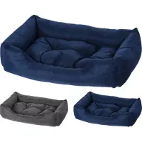 Pets Collection Haustierbett 61x45x12cm rechteckig 1 Stück Blau / Grau sortiert