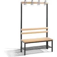 CP Garderobenbank mit Haken und Schuhrost Basic 8050-110 buche Holz 100,0 cm