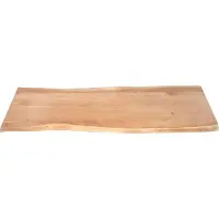Casa Massiva Tischplatte 200x60 cm Tom, Holzplatte aus Akazienholz massiv + naturfarben + lackiert, stilvolle Baumkanten-Platte, pflegeleichtes Unikat