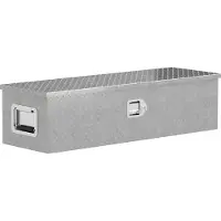HOMCOM Stabile Aufbewahrungskiste aus Aluminium mit Seitengriffen