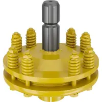 Wiltec Zapfwellen Kupplung für 6 Zahn Keilwelle 1 3/8" AG und IG, PTO-Shaft mit max. 1200Nm, gelb