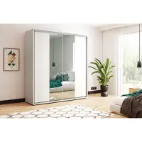 FURMEB Patryk Hojka FurMeb24 Schiebetrenschrank A3 23021562 cm â Wei - mit Spiegel