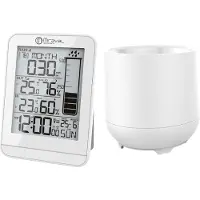 Miraval Design Funk-Wetterstation mit Regenmesser Datumsanzeige LCD-Display Temperaturanzeige Hygrometer Innen- & Außentemperatur