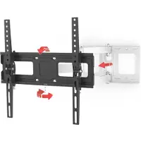 Hama TV-Wandhalterung FULLMOTION, 400x400, 165 cm (65), Schwarz/Weiß