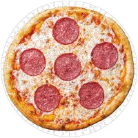 Winkee Puzzle 500 Teile mit detailgetreuem Pizza Salami Motiv, rund, in origineller Pizzakarton-Verpackung
