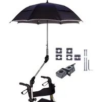 MPB Pieper ROLLATORSCHIRM.99.SR Universell schwarz, silberAluminium, Fiberglas, Kunststoff