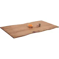 Casa Massiva Tischplatte 260 x 100 cm | Akazienholz massiv | Naturfarben | Echte Baumkante | Pflegeleichtes Unikat für DIY-Ideen | geeignet für Esstische, Arbeitsflächen & Bartische