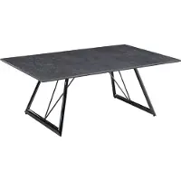 Bega Couchtisch EVINA, Schwarz, 6 mm Keramikplatte, pulverbeschichtetes Metallgestell, 110x70x40 cm