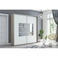 FURMEB Patryk Hojka FurMeb24 Schiebetrenschrank A2 20021562 cm â Sonoma Eiche - mit Spiegel