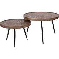 KAWOLA Couchtisch ARINOS Set 2-tlg. Metall bronze