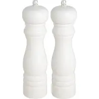 Ib Laursen Salz & Pfeffermühlen Set 2-teilig Weiß Gewürzmühlen Holz