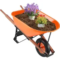 Zerbaco Schubkarre Transportkarre Bauschubkarre Schiebkarre 150kg 139x65x70cm