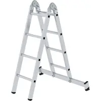 Proregal Klappleiter 2-teilig mit nivello-Traverse 2x4 Sprossen