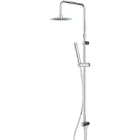 AM.PM Duschsystem ohne Armatur Regendusche Duschset ohne Thermostat mit Kopfbrause Handbrause Umsteller eckig Duschsäule für Badezimmer, Chrom