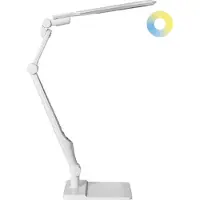 Beliani LED-Schreibtischlampe Weiß Dimmbar Verstellbarer Arm 3 Farbtemperaturmodi Modern Büro Homeoffice Schreibtischleuchte Arbeitsleuchte