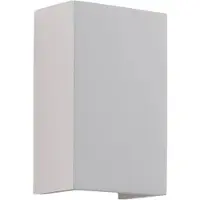 LINDBY Colja Square Wandleuchte White - , Colja, dimmbar, Weiß, für Wohnzimmer, Gips / Ton, Modern