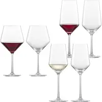 Zwiesel Glas Gläser-Set "Rot- und Weißweingläser Pure 6er Set transparent" Spülmaschinengeeignet