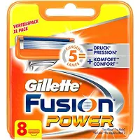 Gillette Fusion5 Power, Männer, , Fusion5 Power, Blau, Orange, 8 Stück(e)