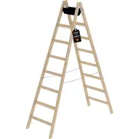 Proregal Sprossen-Stehleiter Holz 2x8 Sprossen