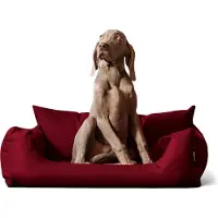 Tierlando NEMO Hundebett Hundesofa S M L Hundekorb Katzenbett 65 80 100cm - Größe: 100x80cm | Farbe: 04 Dunkelrot