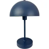 Dyberg Larsen Tischlampe, Kabellos Dimmbar Tischleuchte, Led Tischleuchte Metall, Leselampe, USB Wiederaufladbare, Stockholm blau
