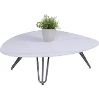 DELUKE Gartentisch KARL - Aluminium, gesinterter Stein, Grau, 88x110x31,5cm | Terrassentisch Wetterfest Outdoor Tisch