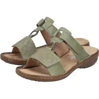 Rieker Pantolette Sommerschuh, Strandschuh, Klettschuh mit Perforation
