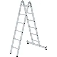 Proregal Klappleiter 2-teilig mit nivello-Traverse 2x6 Sprossen