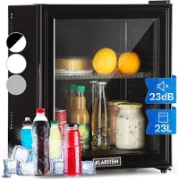 Klarstein Brooklyn 23 Mini-Kühlschrank Glastür LED Ablage Schwarz