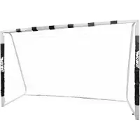 MUWO großes Fußballtor 3x2m – Robuster Stahlrahmen, leicht & stabil, schneller Aufbau, ideal für Garten & Sportplätze inkl. Zubehör schwarz/weiß|MW-97