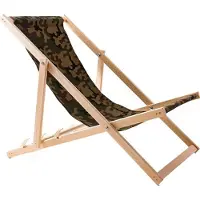 Woodok Liegestuhl Klappbar Holz - Strandstuhl aus Buchenholz bis 120kg, ohne Armlehne - 3-Stufige Rückenlehnenverstellung (MORO)
