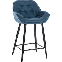 CLP Barhocker Gibson | Farbe blau Material Stoff
