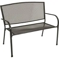 Degamo Gartenbank Metallbank Parkbank Bank CLASSIC 2-sitzer 110cm, Streckmetall anthrazit