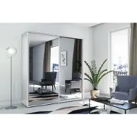 FURMEB Patryk Hojka FurMeb24 Schiebetrenschrank A1 15021562 cm â Wei - mit Spiegel