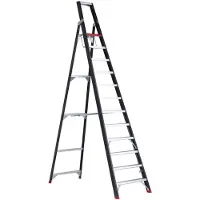 Altrex Stufenstehleiter Professional Topline, einseitig, Aluminium, 12 Stufen, schwarz