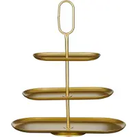 Mica Decorations Rama Etagere 3 Schichten - L48 x B20 x H55 cm - Metall - Gold