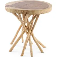 Natur24 Couchtisch Solidad 56 x 56 x 56 cm Teakholz Neu