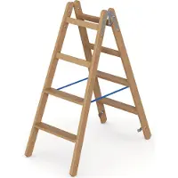 Werner Holz Stufenstehleiter zweiseitig begehbar 2x4 Stufen