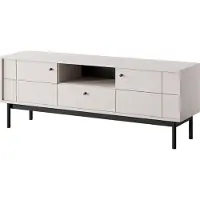 Bettso RTV-Schrank TV-Schrank mit Schublade TV-Tisch auf hohen Beinen PANDA Cashmere