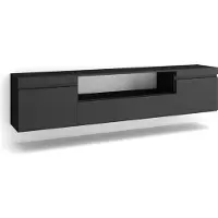 Skraut Home TV-Schrank, Lowboard, 200x35x45cm, Für TV-Geräte bis zu 80", Hängend, Schwarz
