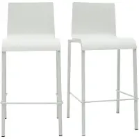 Miliboo - Designer Barhocker stapelbar weiß H65 cm (2er-Satz) KUPA