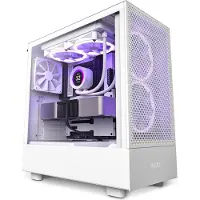 NZXT H5 Flow, Midi Tower, PC, Weiß, ATX, EATX, micro ATX, Mini-ITX, Stahl, Gehärtetes Glas, 16,5 cm